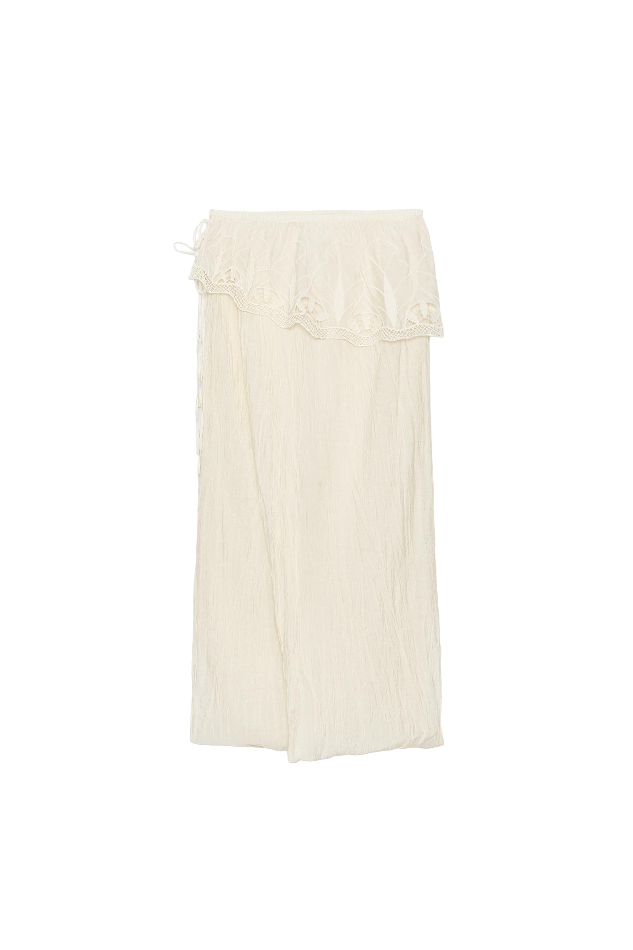 JUPE MIDI CEINTURE BRODÉE ZW COLLECTION